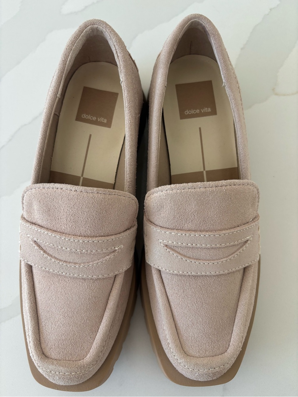 Dolce Vita Tan/Beige Suede Loafers